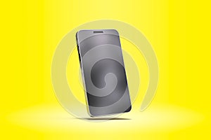 Generic smartphone on yellow background