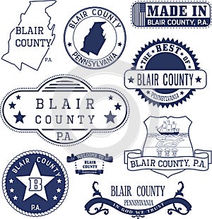 Generic stamps and signs of Blair county, PA photo