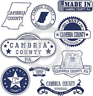 Generic stamps and signs of Cambria county, PA