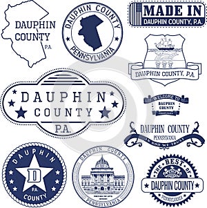 Generic stamps and signs of Dauphin county, PA