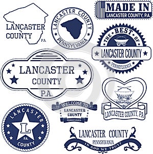 Generic stamps and signs of Lancaster county, PA
