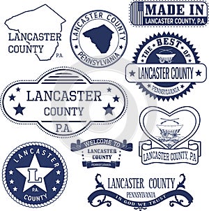 Generic stamps and signs of Lancaster county, PA photo