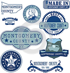 Generic stamps and signs of Montgomery county, NY