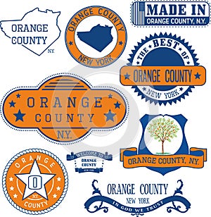 Generic stamps and signs of Orange county, NY