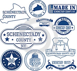 Generic stamps and signs of Schenectady county, NY photo