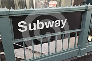 Generic subway sign and entrance