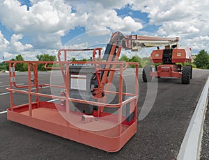 Generic Unbranded Boom Lift From The Front photo
