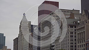 Generic urban skyline row of apartment buildings