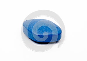 Generic viagra blue pill isolated.