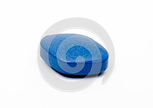 Generic viagra blue pill isolated. photo