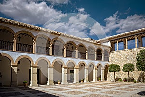 Generic view of a corner of the baroque cloister of the Santuario de la Vera Cruz in Caravaca photo