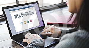 Generic Web Browser Online Page Concept photo