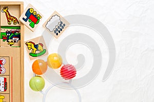 Generic wooden toys with no copy rights, representing animals