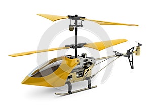 Generic yellow remote controlled helicopter