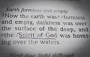 Genesis 1:2 Darkness was over the surface of the deep