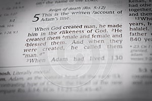Genesis 5:1 When God created man, he made him in the likeness of God