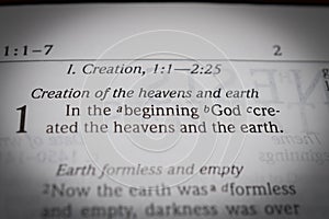 Genesis 1:1 In the beginning photo