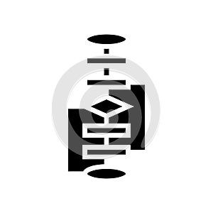 genetic algorithm glyph icon vector illustration