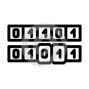 genetic algorithm line icon vector illustration