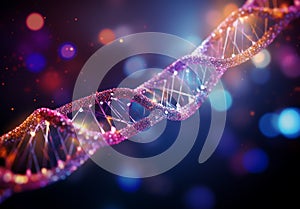 Genetic code DNA molecule structure on digital background