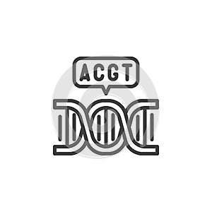 Genetic Code line icon