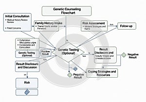 Genetic Counseling Flowchart illustrates the process