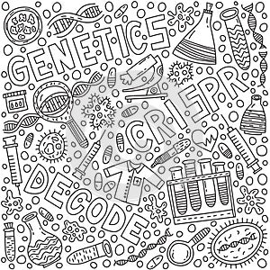 Genetic doodle illustration