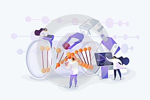 Genetic engineering concept vector illustration