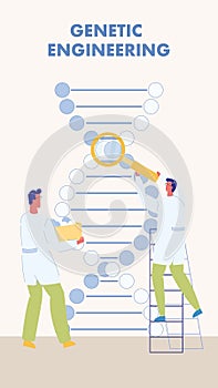 Genetic Engineering Flat Vector Flyer Template