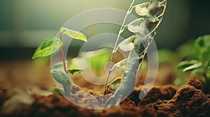 Genetic engineering and gene manipulation concept.