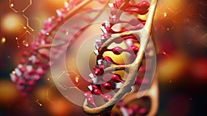 Genetic engineering and gene manipulation concept.