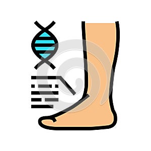 genetic flat feet disease color icon vector illustration