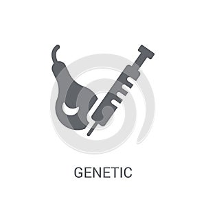 Genetic modification icon. Trendy Genetic modification logo concept on white background from Artificial Intelligence collection