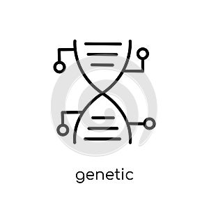 Genetic modification icon. Trendy modern flat linear vector Gene