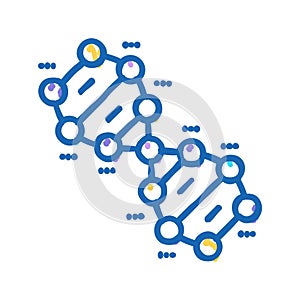 genetic molecular structure icon doodle illustration