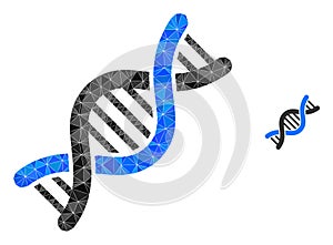 Genetic Molecule Polygonal Lowpoly Flat Icon