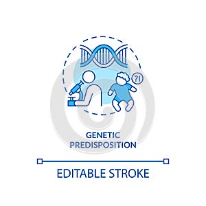 Genetic predisposition concept icon photo