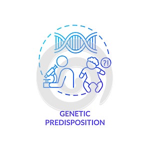 Genetic predisposition concept icon photo