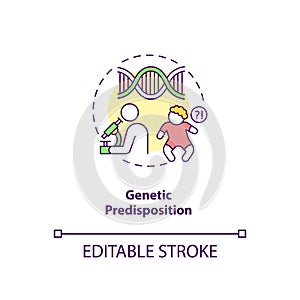 Genetic predisposition concept icon photo