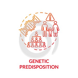 Genetic predisposition concept icon photo