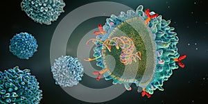 Genetically engineered chimeric antigen receptor immune cell with implanted mrna gene strand photo