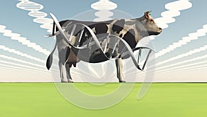 Genetically modified cow photo