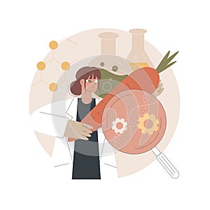 Genetically modified organism abstract concept vector illustration.