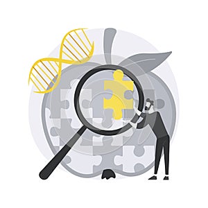 Genetically modified organism abstract concept vector illustration.