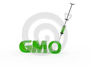 Genetically modified organisms GMO right 3d
