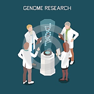 Genetics Isometric Concept