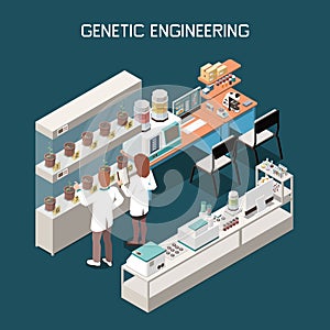 Genetics Isometric Concept
