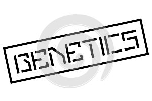 Genetics stamp typographic stamp