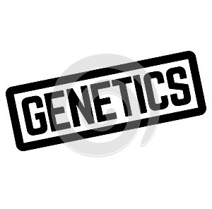GENETICS stamp on white