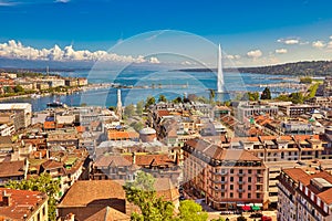 Geneva aerial view Switzerland